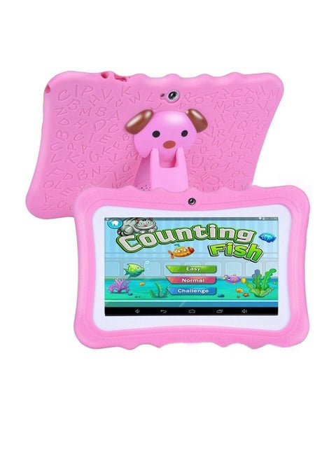 Q7 Kids Tablet PC, 7 Inch Large Display Dual Cameras Toddler Pad, 2GB RAM 16GB ROM Wifi Bluetooth Kids Touch Pad, Octa Core Processor Portable Tablet Computer, (1pc, Pink)