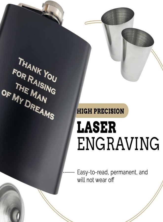 Pretty Inappropriate Father of the Groom Gift from Bride, Wedding Gifts for Dad of Groom, Father in Law Wedding from Bride, Christmas from Daughter in Law, Thank You for Raising the Man of My Dreams Flask - Image 2