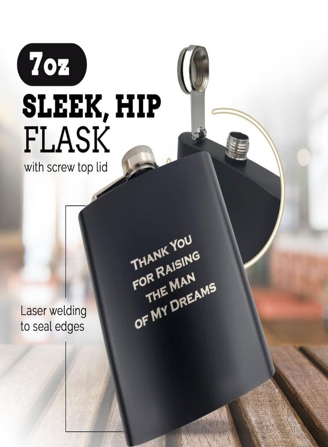 Pretty Inappropriate Father of the Groom Gift from Bride, Wedding Gifts for Dad of Groom, Father in Law Wedding from Bride, Christmas from Daughter in Law, Thank You for Raising the Man of My Dreams Flask - Image 3