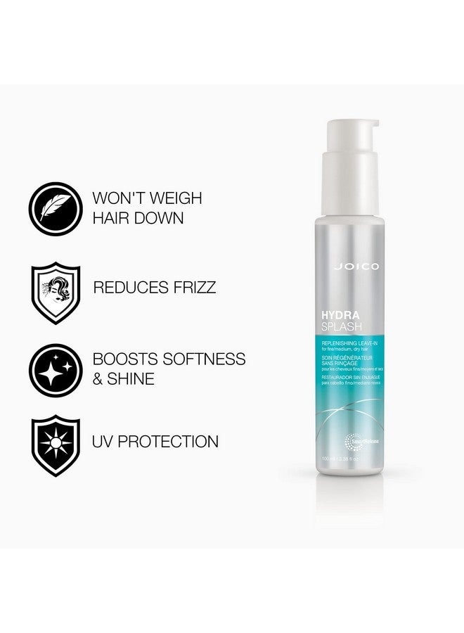 Joico HydraSplash Replenishing Leave-In | For Fine, Medium, Dry Hair | Boost Shine & Softness | Tame Frizz & Hydrate | With Sea Kelp & Coconut Water | 3.38 Fl Oz - Image 3