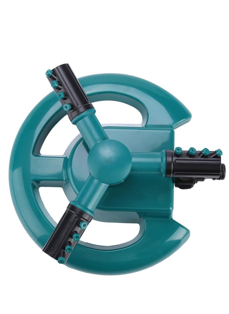 Generic Three Arm Water Sprinkler water rotor, 12 green garden nozzles  - Image 1