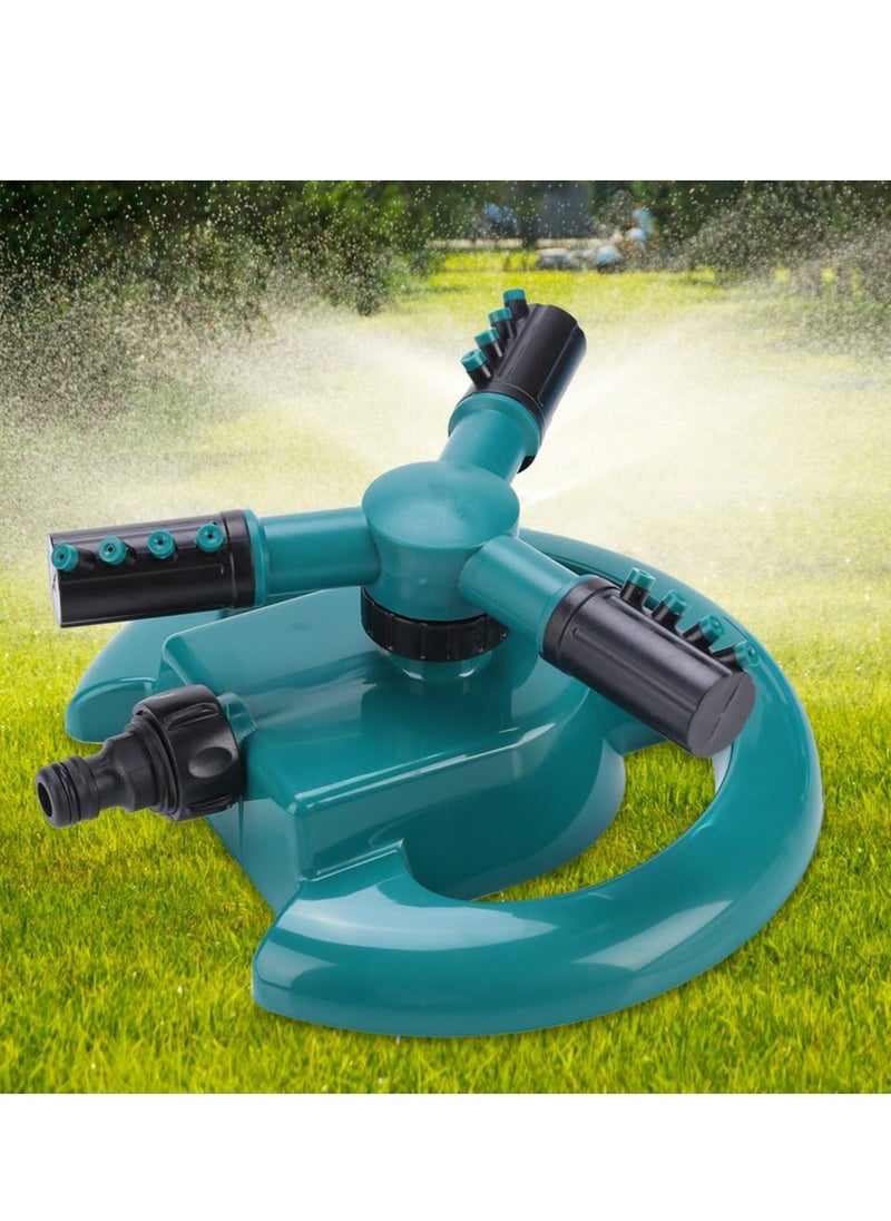 Generic Three Arm Water Sprinkler water rotor, 12 green garden nozzles  - Image 3