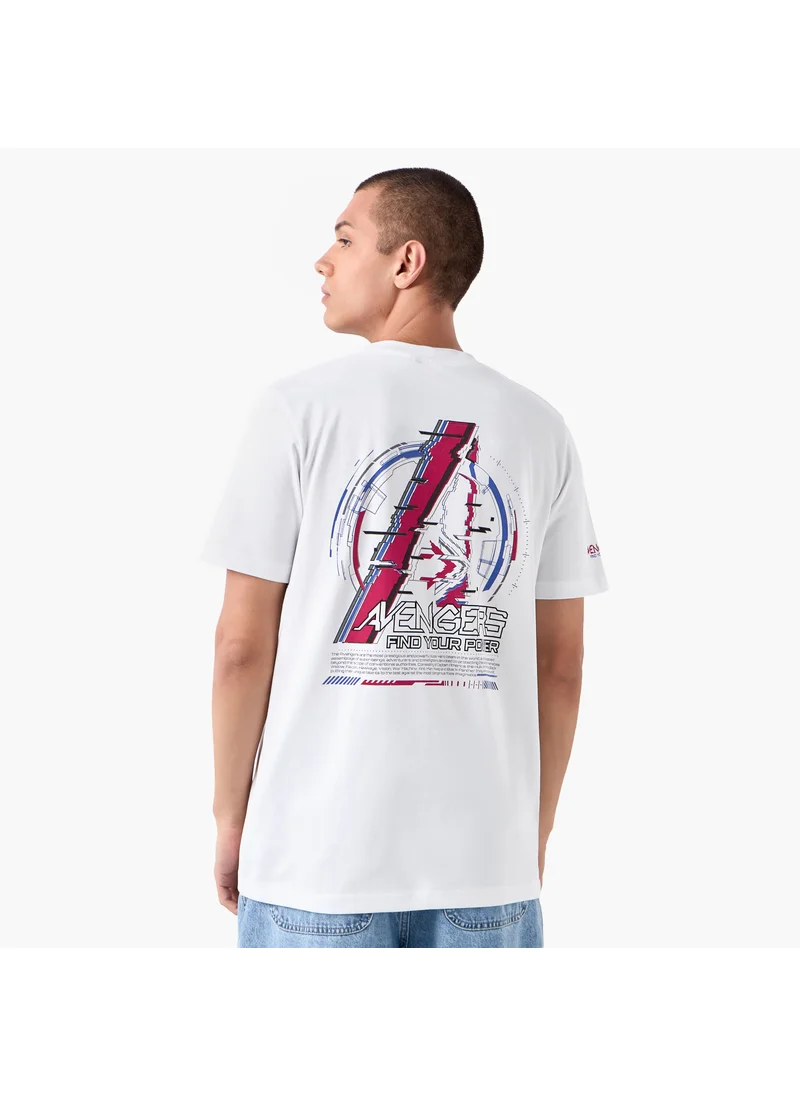 FAV Avengers Print T-shirt with Crew Neck