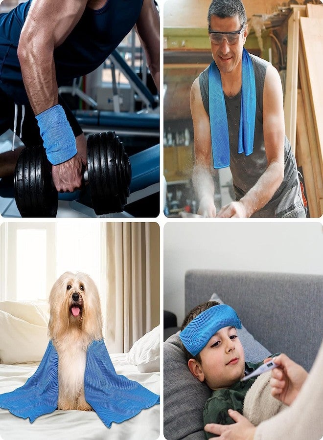 Clovis 5pcs Cooling Towels (40" x 12") Ice Towel Soft and Breathable for Neck and Face Cooling Towel, Microfiber Towel for Yoga, Exercise, Running, Golf, Gym, Camping, Beach and Other Activities - Image 3