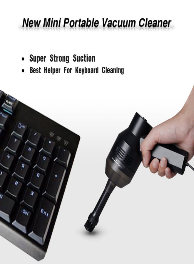 مكنسة كهربائية محمولة صغيرة بمنفذ USB للكمبيوتر والسيارة والكمبيوتر المحمول ولوحة المفاتيح والكاميرا والهاتف - Image 3
