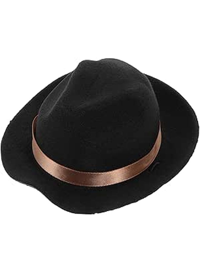 Wear Resistant Mini Denim Dog Hat Black Puppy Accessory - Image 1