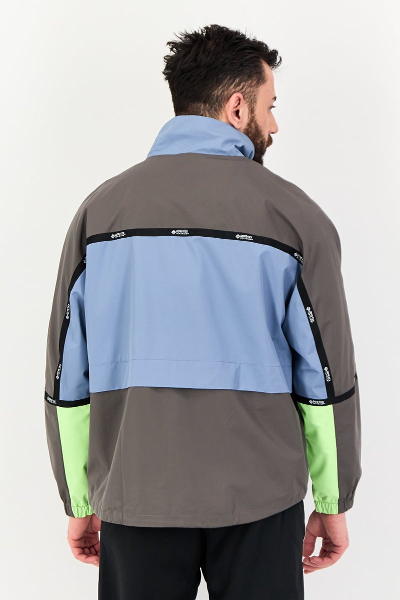 SELECTED Men Embroidered Windbreaker Jacket, Multicolor - Image 3