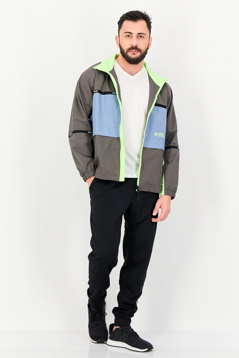 SELECTED Men Embroidered Windbreaker Jacket, Multicolor - Image 4
