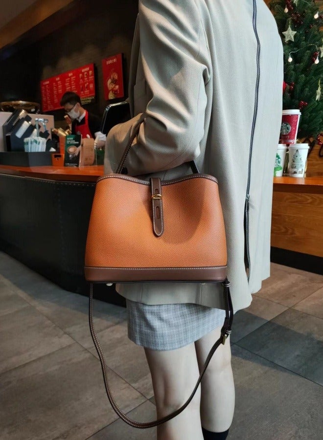 M MIAOYAN High-end simple bucket bag women's crossbody bag niche design versatile shoulder bag new commuter handbag  - Image 4