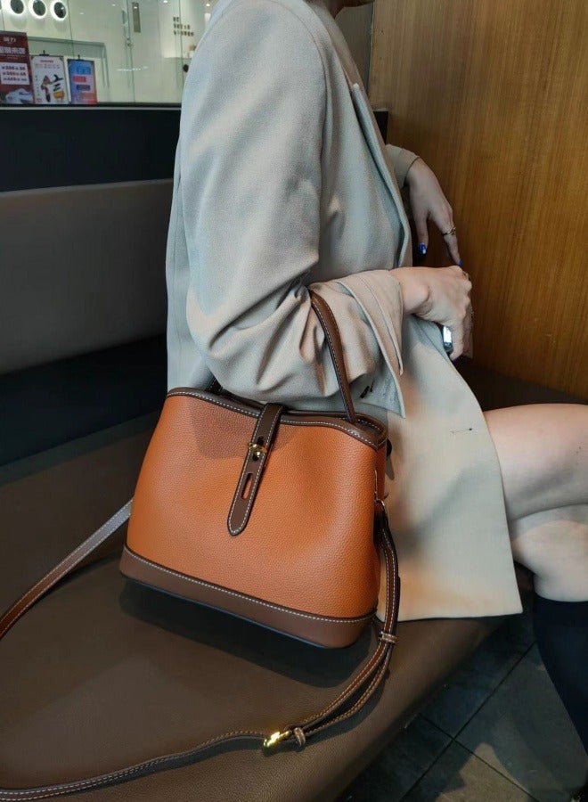 M MIAOYAN High-end simple bucket bag women's crossbody bag niche design versatile shoulder bag new commuter handbag  - Image 3