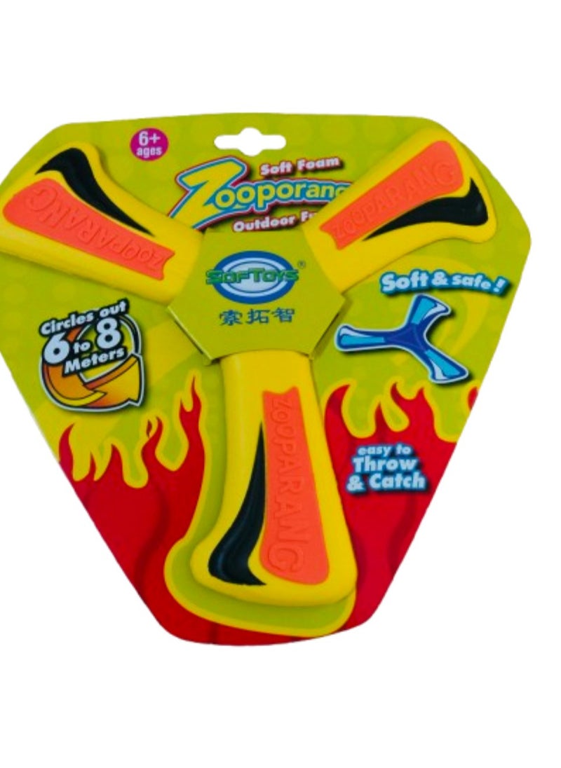 Generic Zooporang Easy to Throw Three-leaf Cross Colorful Soft Foam Design (Yellow)  - Image 2