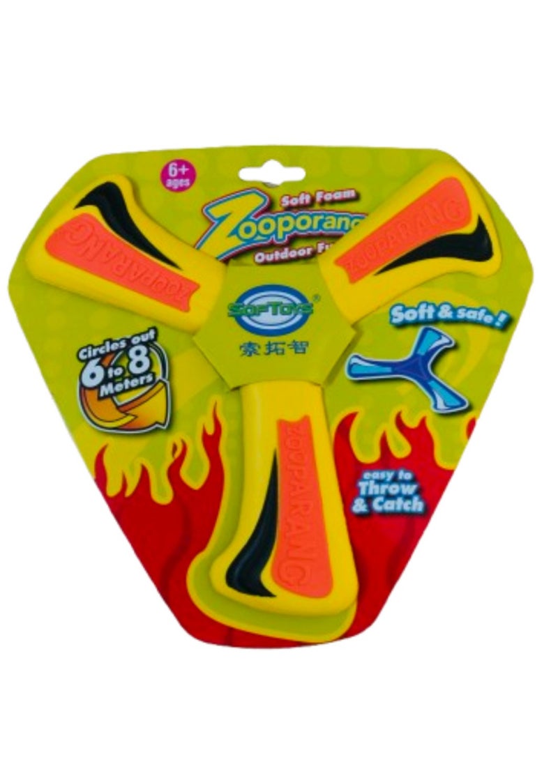 Generic Zooporang Easy to Throw Three-leaf Cross Colorful Soft Foam Design (Yellow)  - Image 1