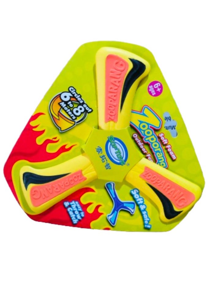 Generic Zooporang Easy to Throw Three-leaf Cross Colorful Soft Foam Design (Yellow)  - Image 4