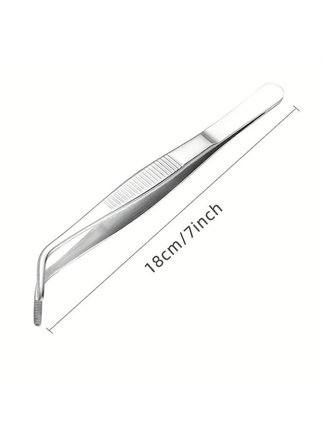 2pcs Heavy Duty Stainless Steel Tweezers Extra Long Tips Non Slip Grip Professional - Image 4