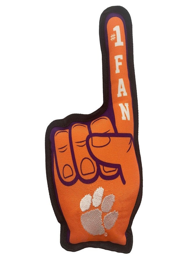 Pets First NCAA Clemson Tigers #1 FAN TOY. Best SPORTS Dog Toy with Double Stitched trim and Tough Nylon material filled with Chewable Polyfil and INNER SQUEAKER - Image 1