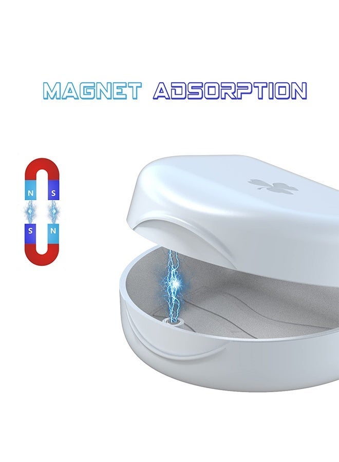 Slim Orthodontic Retainer Case, Portable Denture Box Storage for Braces Mouth Guard Teeth Aligner Night Guard (White) - Image 5