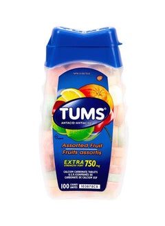 TUMS Antacid Chewable Assorted Fruit - 100 Tablets  - Image 1