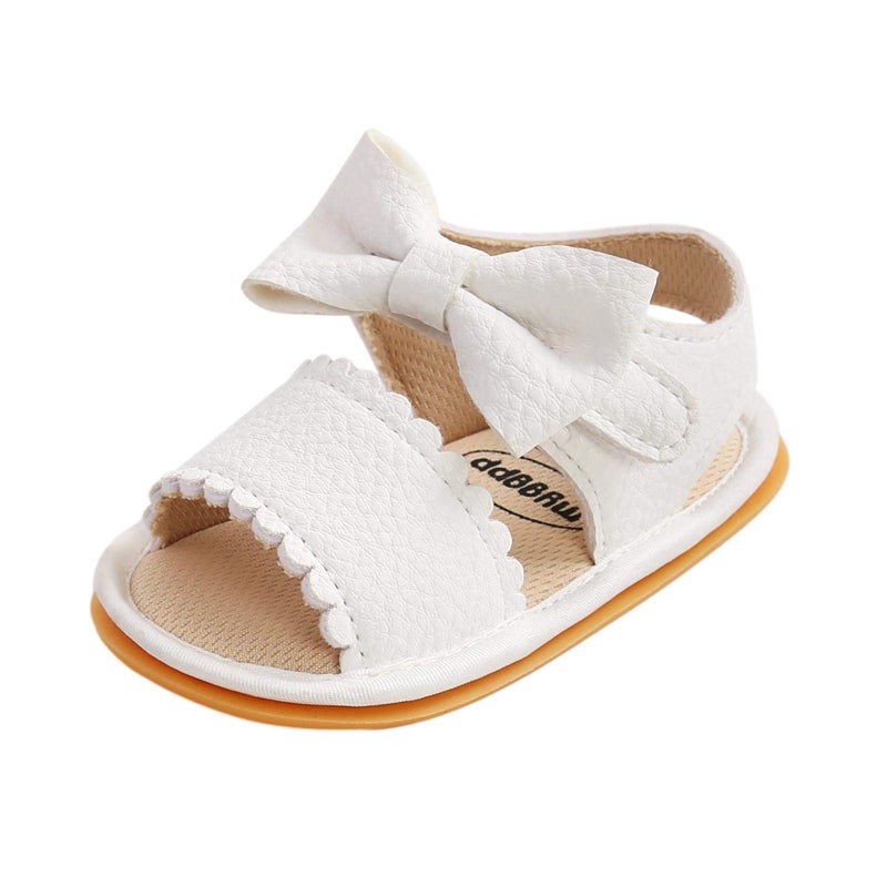 CoKate Baby Boys Girls Sandals Rubber Sole Outdoor First Walker Toddler Girls Boys Summer Shoes (H#White, numeric_4) - Image 5