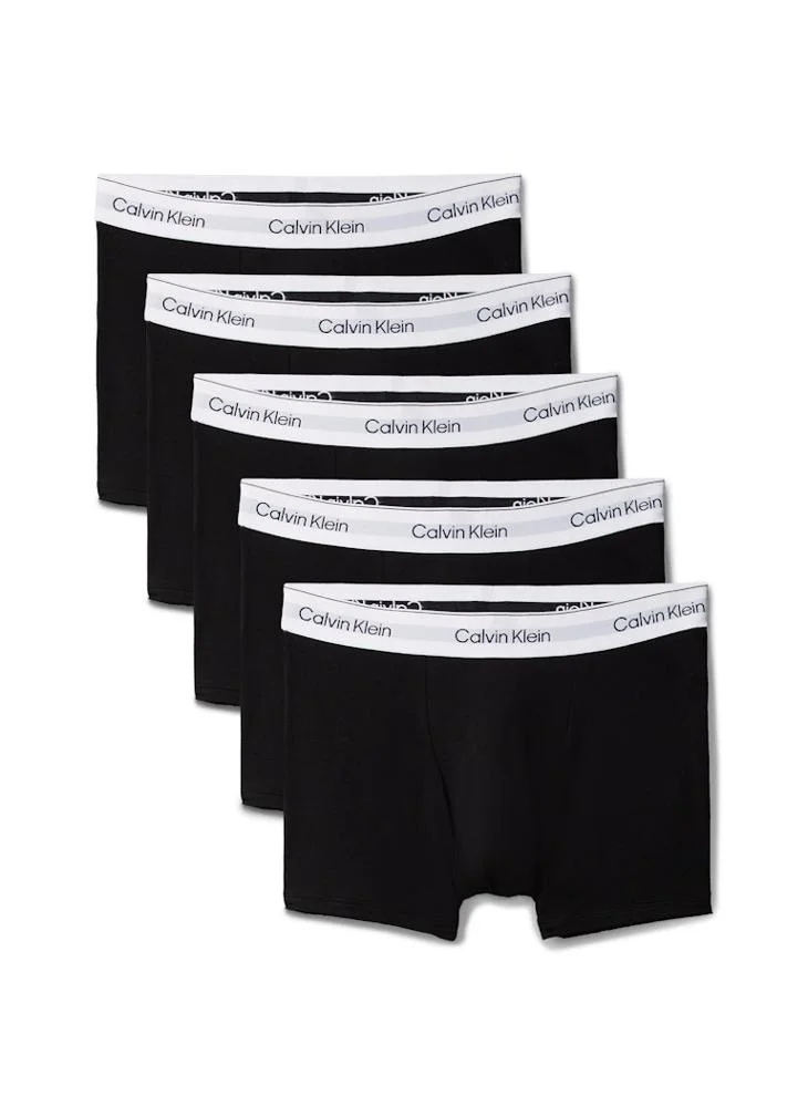 CALVIN KLEIN 5 Pack Relaxed Dart Trunks - Icon Cotton Stretch