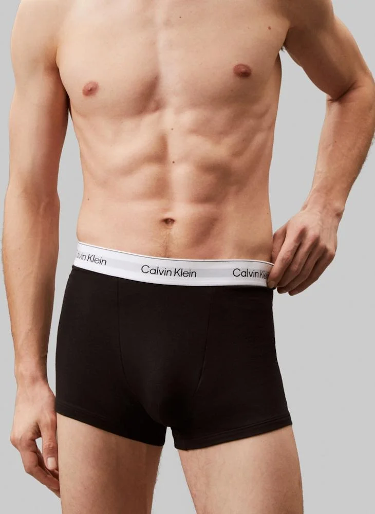 Calvin Klein Black 5 Pack Relaxed Dart Trunks - Icon Cotton Stretch for Men | Best Price UAE