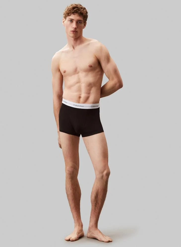 Calvin Klein Black 5 Pack Relaxed Dart Trunks - Icon Cotton Stretch for Men | Best Price UAE
