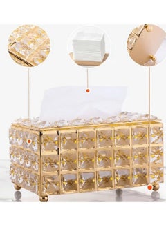 ZCM-HAPPY 2-Pieces Elegant European Crystal Tissue Box for High-End Decor  - Image 5