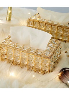 ZCM-HAPPY 2-Pieces Elegant European Crystal Tissue Box for High-End Decor  - Image 2