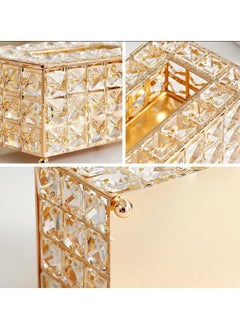 ZCM-HAPPY 2-Pieces Elegant European Crystal Tissue Box for High-End Decor  - Image 3