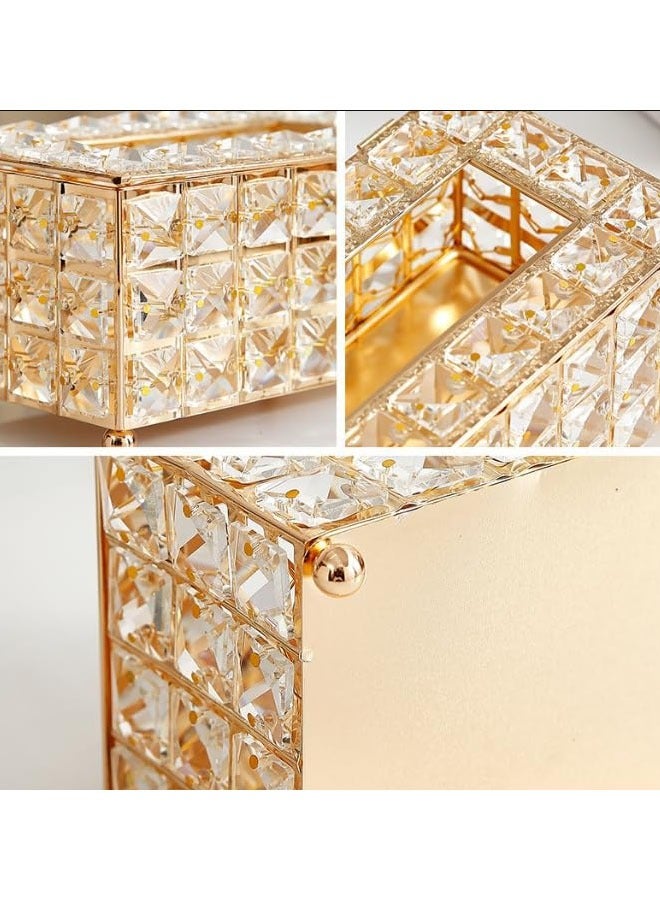 ZCM-HAPPY 2-Pieces Elegant European Crystal Tissue Box for High-End Decor - Image 3