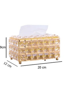 ZCM-HAPPY 2-Pieces Elegant European Crystal Tissue Box for High-End Decor  - Image 4