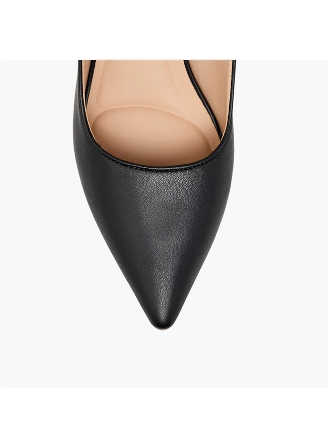 Flora Bella By Shoexpress Women Ruched Detail Slingback Shoes with Stiletto Heels