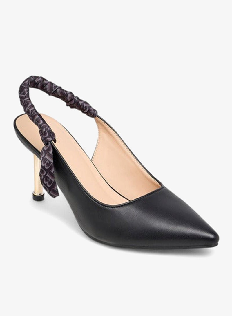 Flora Bella By Shoexpress Women Ruched Detail Slingback Shoes with Stiletto Heels - Image 2