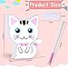Aoriher Cat Piata with Blindfold and Bat Cat Birthday Party Supplies Kitty Piatas Pink and White for Party Favor Birthday Decorations 142 x 128 x 32 Inch Pink and White - Image 4