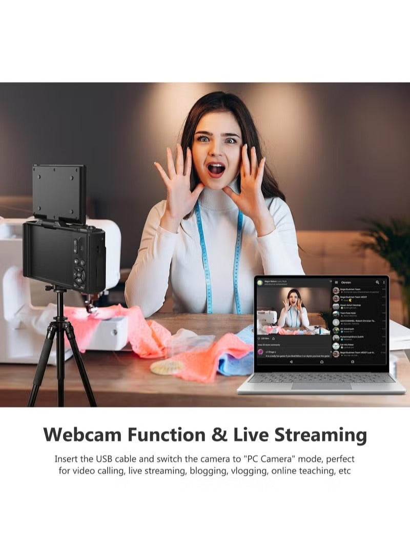 كاميرا رقمية ، كاميرا 5K Vlogging ، كاميرا الأطفال 75MP نقطة وإطلاق النار على الكاميرات الرقمية مع بطاقة TF 64GB ، زوم 18X ، للأطفال الأولاد البنات - Image 4