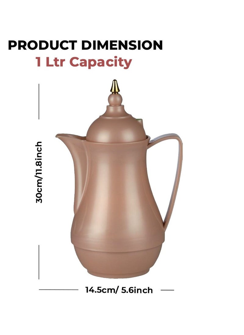 Vacuum Flask 1.0L – Rose Gold – Double-Wall Insulation – Single Piece