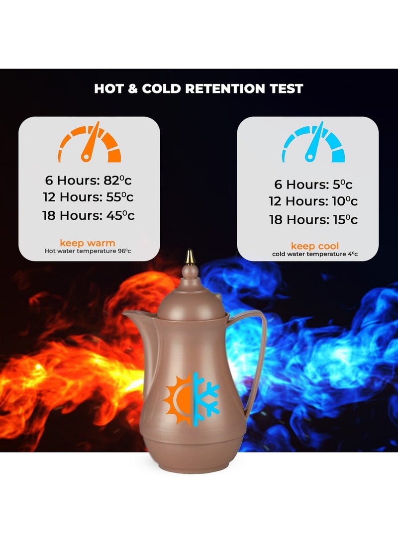 Vacuum Flask 1.0L – Rose Gold – Double-Wall Insulation – Single Piece