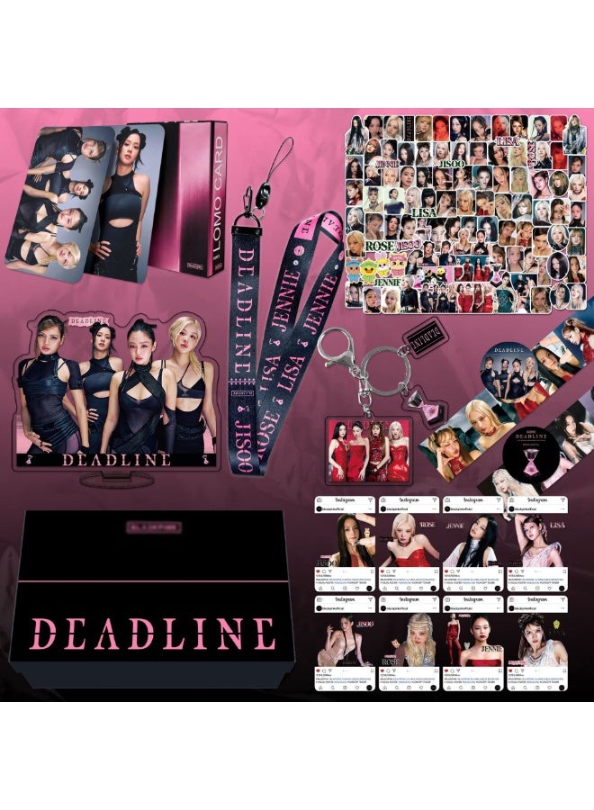 Harse K-pop Fan Gift Box Set – Includes Lomo Cards, Keychains, Stickers, Lanyards, Photo Standees & Decorative Tapes - Image 4