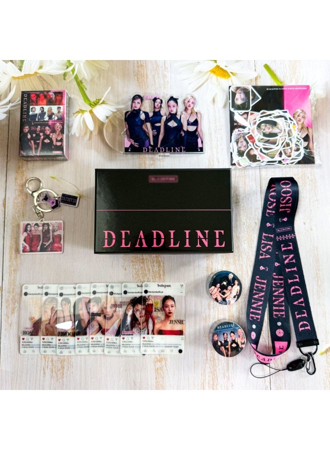 Harse K-pop Fan Gift Box Set – Includes Lomo Cards, Keychains, Stickers, Lanyards, Photo Standees & Decorative Tapes - Image 5
