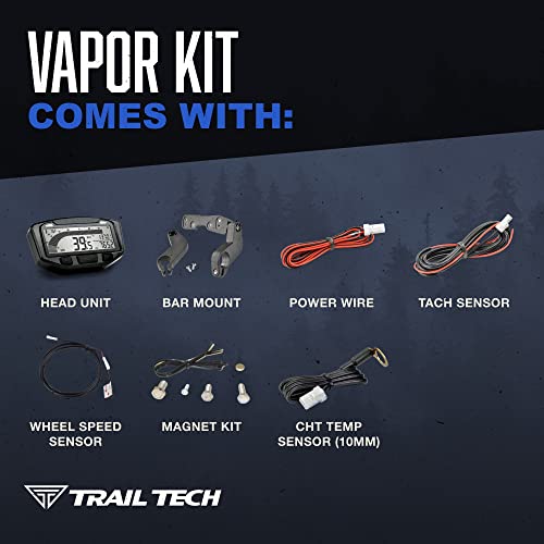 Trail Tech 752-117 Vapor Digital Speedometer Tachometer Gauge Kit, 2002-2019 Honda Kawasaki Suzuki XR CRF KLX DR - Image 4
