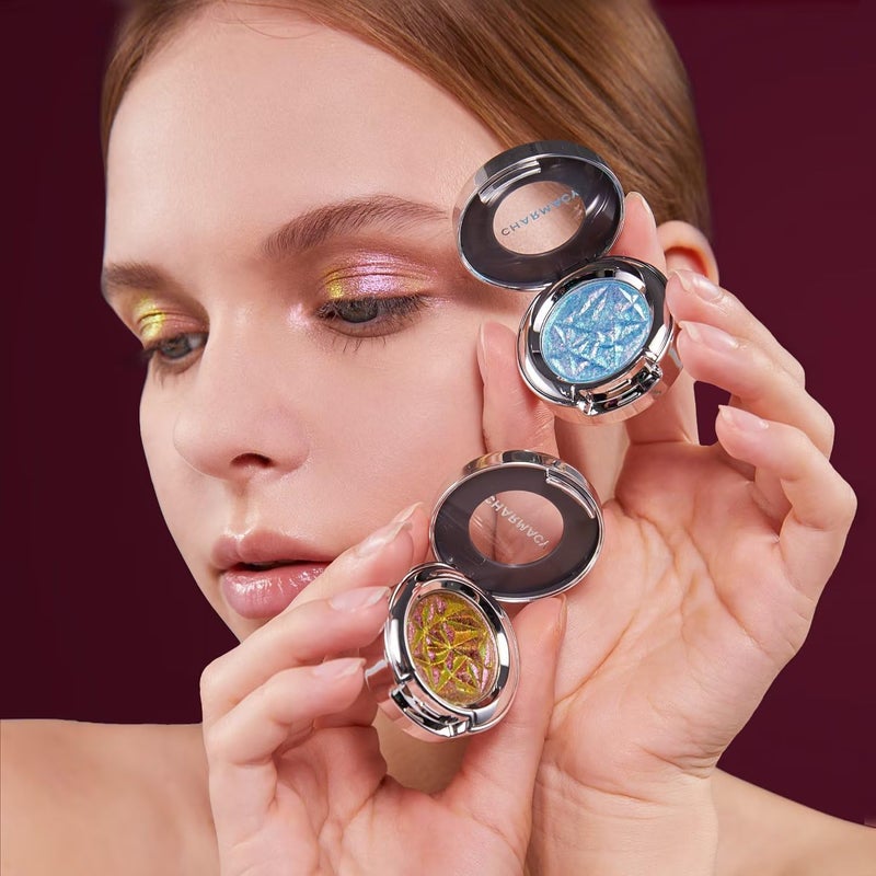 CHARMACY Duochrome Eyeshadow, Insane Shifters Chameleon Eyeshadow, Creates High-Impact, Metallic Eye Looks, 100% Vegan and Cruelty Free (Chameleon-#810, 0.06 Ounce (Pack of 1)) - Image 3