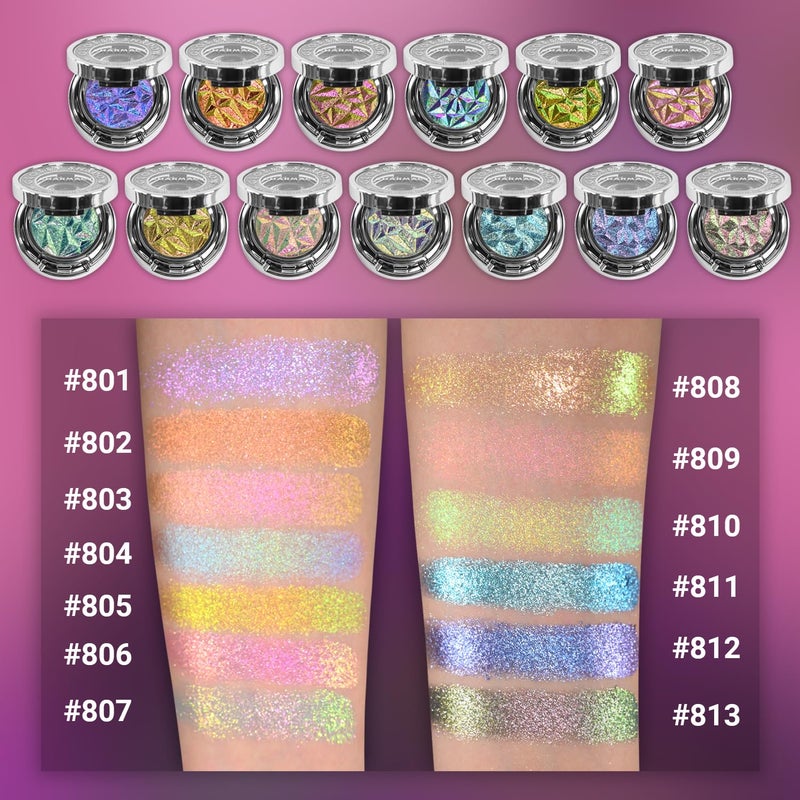 CHARMACY Duochrome Eyeshadow, Insane Shifters Chameleon Eyeshadow, Creates High-Impact, Metallic Eye Looks, 100% Vegan and Cruelty Free (Chameleon-#810, 0.06 Ounce (Pack of 1)) - Image 5