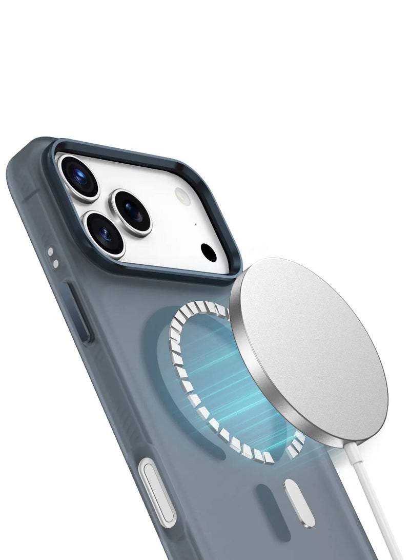 GREEN LION iPhone 17 Pro Matte MagSafe X Case / iPhone 17 Pro Max  MagSafe Cover - Blue Titanium - Image 1