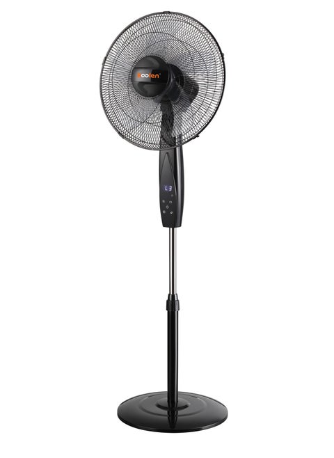 16-inch Stand Fan with LED Display and Touch Control - With Remote Control - 3 Speeds - 50 Watts - Elegant and Modern Design - Low Noise Operation - 5 Powerful Blades - Strong Airflow - Adjustable Height and Angle - Sturdy Circular Base - 807100025