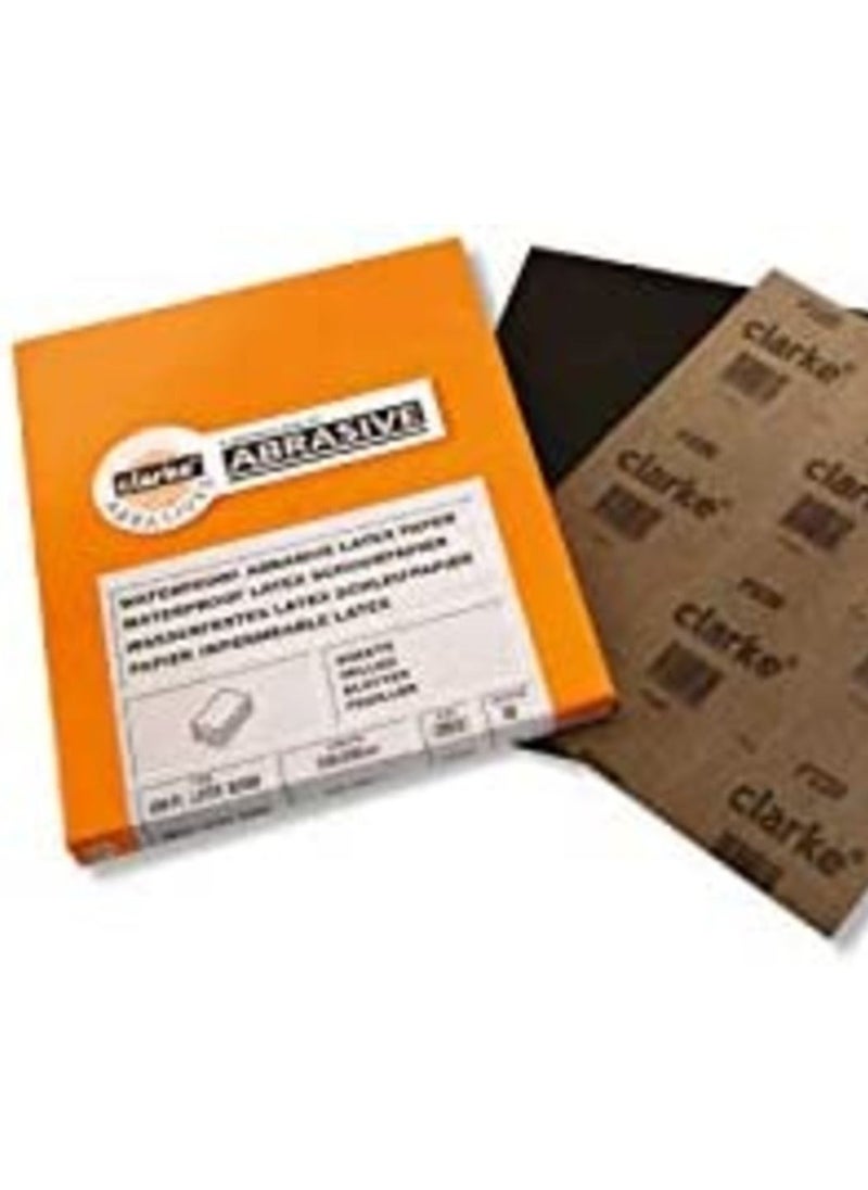 Clarke Waterproof 120 Grit Sanding Paper Set (50 Pieces)  - Image 1