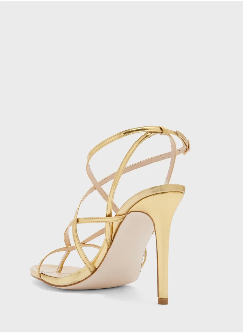 ELLA Criss Cross Multi Strap Heeled Sandal