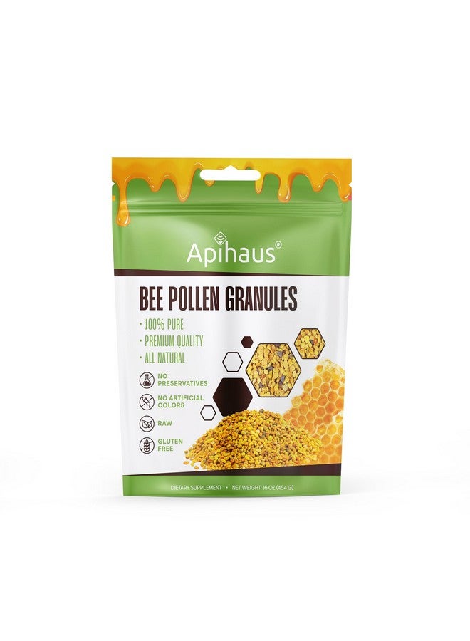 apihaus Bee Pollen Granules 1 lb. - 100% Pure - Fresh Raw Bee Pollen - Superfood Packed - Premium Quality Bee Pollen, Gluten Free - Image 1