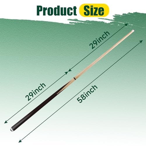 HMQQ Pool Cue Stick/Billairds cue Stick Pool Stick 58" Set of 2/Set of 4 /Set of 4 20OZ, 48" Set of 2/ Set of 4, with Different Weight/Size/Quantity (58" Set of 4 20OZ) - Image 4