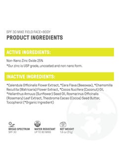 raw elements Mike Fields Face & Body Organic Sunscreen Tin Spf 30 Nonnano Zinc Oxide Waterresistant 80 Min Reef Safe All Ages Safe Travel Sunblock 1.8 Oz  - Image 5