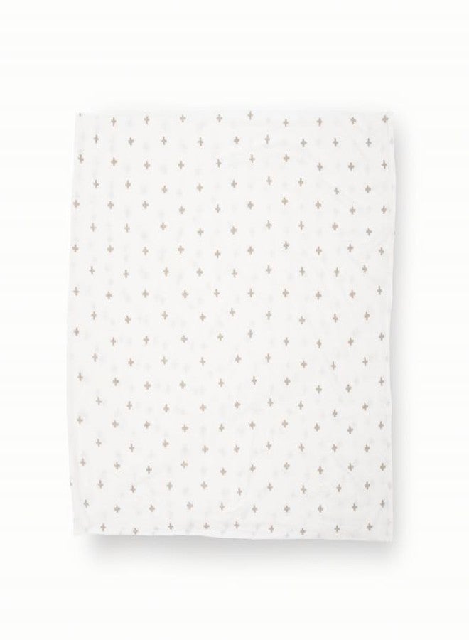 little unicorn بطانية لف الأطفال من ليتل يونيكورن مصنوعة من قماش ناعم ومطاطي | فائقة النعومة مع مرونة وتنفس مثالي لللف (رمادي متقاطع) - Image 3