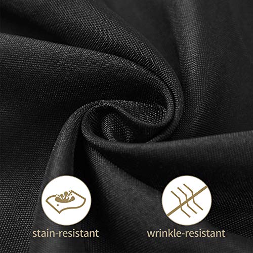 Ascoza 2pack 60x102 Inch Black Rectangular Tablecloth 6 Feet Table Cloth in Polyester Fabric for Wedding/Banquet/Restaurant/Parties - Image 3
